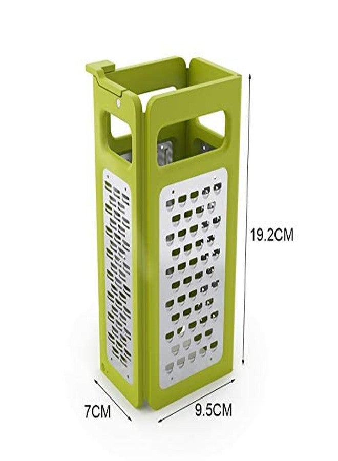 KPS 4 in 1 Fold Box Ribbon & Slicer Grater for Vegetable, Fruits & Cheese, Multicolour - Image 4